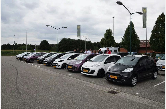 Gesellig op een rij