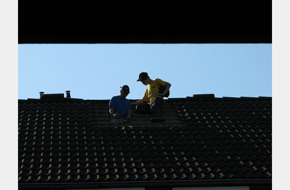 Zaterdag 13 juni 2009, de mannen van de dakramen!!!