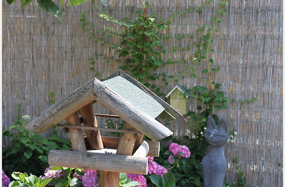 diverse huisjes in de tuin