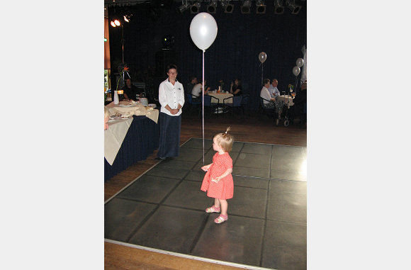 Floor hield haar ballon stevig vast.