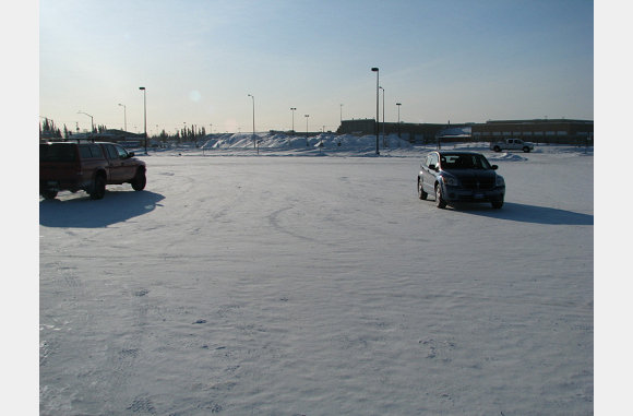 Rustig op de parkeerplaats