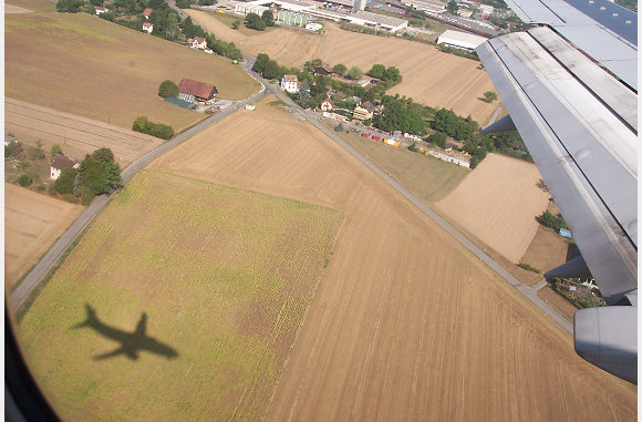 De landing wordt ingezet.