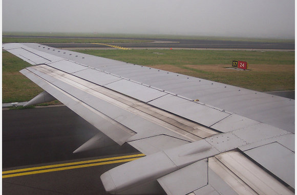Opstijgen vanaf Schiphol.